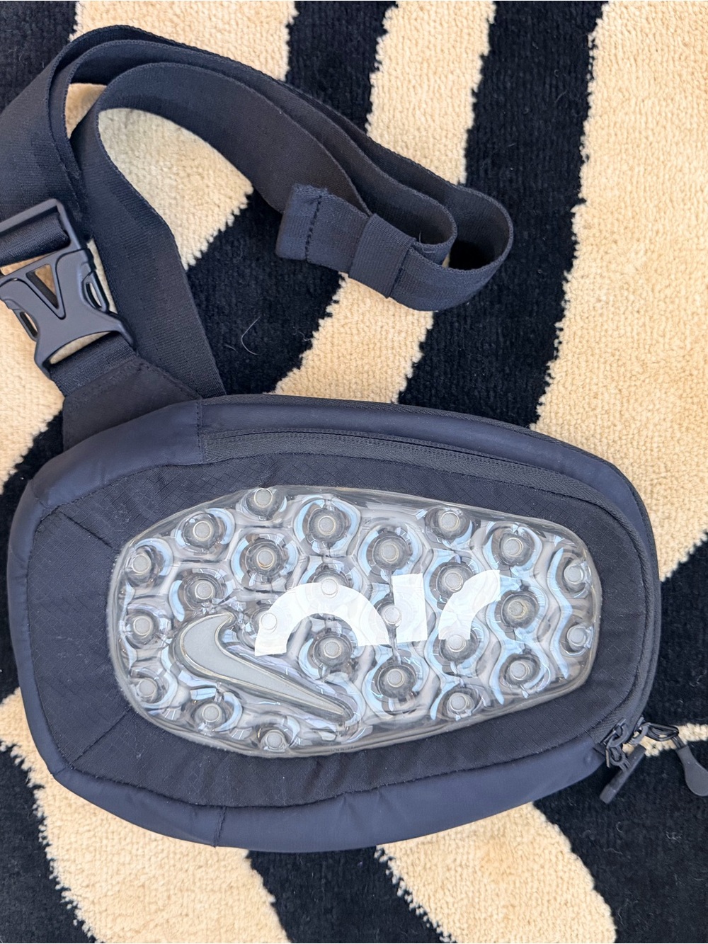 Nike Black Crossbody Bag with Transparent Bubble Panel
